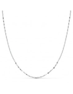 18K CADENA ORO BLANCO DIAMANTADA 40CM. 1,5MM.