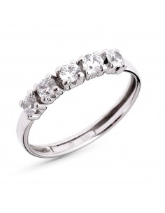 9K SORTIJA QUINTILLO ORO BLANCO CON CIRCONITAS EN GARRAS DE 3 MM