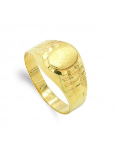 9K SELLO ORO AMARILLO HUECO OVAL. ZONA GRABADO: 7X5 MM