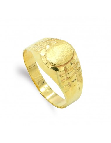 9K SELLO ORO AMARILLO HUECO OVAL. ZONA GRABADO: 7X5 MM