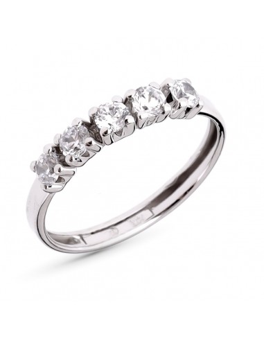 9K SORTIJA QUINTILLO ORO BLANCO CON CIRCONITAS DE 3MM EN GARRAS