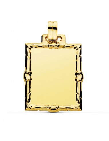 9K PLACA CHAPA ORO AMARILLO 34X24 MM
