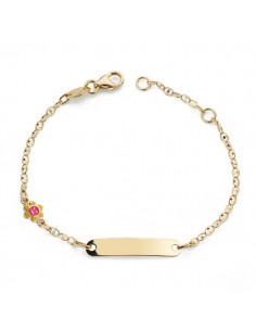 18K ESCLAVA SOL ESMALTE 14 CM