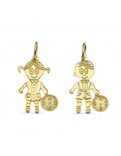 18K COLGANTE ORO AMARILLO NIÑO O NIÑA RELOJ. 18 X 11 MM.