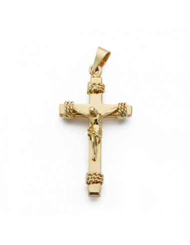 18K CRUZ CON CRISTO. 28 X 15 MM.