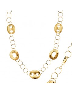 18K GARGANTILLA NUDO BARCO 46 CM