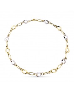 9K COLLAR ORO BICOLOR 45CM