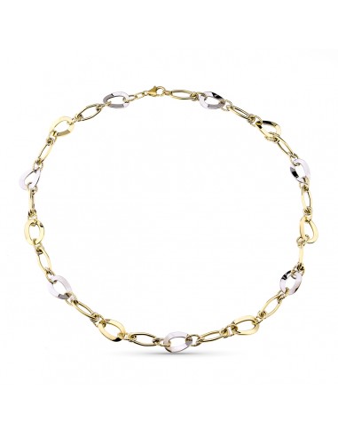9K COLLAR ORO BICOLOR 45CM