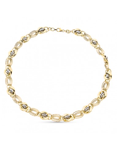 9K COLLAR ORO BICOLOR 45CM