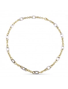 9K COLLAR ORO BICOLOR 45CM