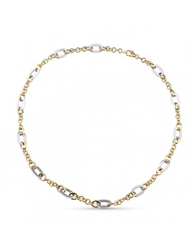 9K COLLAR ORO BICOLOR 45CM