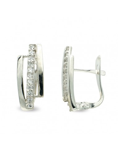 9K PENDIENTES CIRCONITA ORO BLANCO CATALAN 15X6 MM