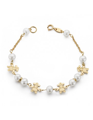 9K PULSERA PERLA 5.5 MM 17CM