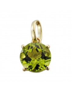 9K COLGANTE ORO AMARILLO 4 GARRAS CON OLIVINA NATURAL 1 95 QTS. 8X8 MM