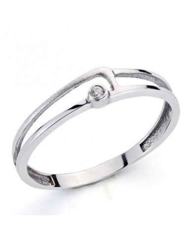 18K SORTIJA ORO BLANCO BRILLANTE. 0.013 QTES.