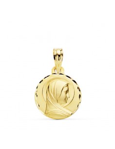 9K MEDALLA ORO AMARILLO MARIA FRANCESA 14 MM