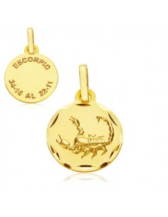 9K HOROSCOPO ORO AMARILLO 13 MM ESCORPIO
