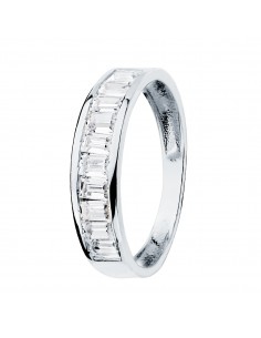 18K ALIANZA ORO BLANCO CIRCONITAS BARRITAS 4,5 MM.