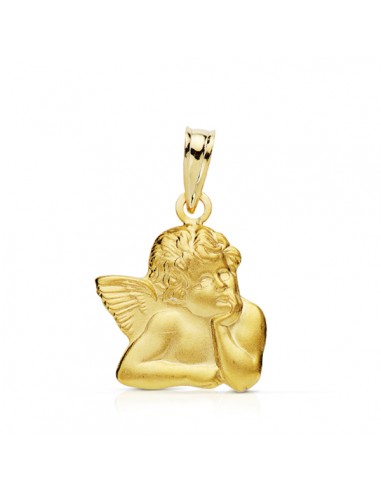 9K MEDALLA  ANGEL ORO AMARILLO SILUETA 9K 16X14 MM