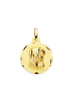 9K MEDALLA ORO AMARILLO VIRGEN NIÑA 16 MM BISEL