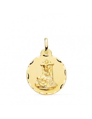 9K MEDALLA ORO AMARILLO VIRGEN DE LAS ANGUSTIAS TALLADA 20 MM