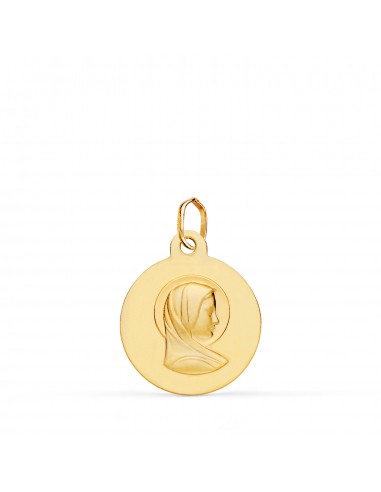 9K MEDALLA ORO AMARILLO MARIA FRANCESA MATIZADA 16MM