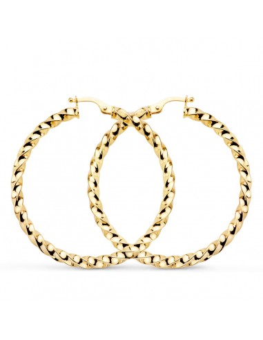 9K AROS ORO AMARILLO HUECOS RELIADOS BRILLO 36X3 MM