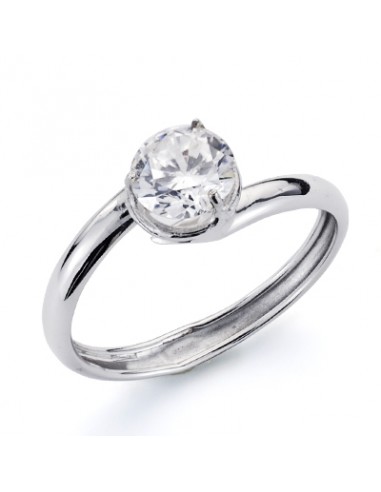 9K SOLITARIO ORO BLANCO CON CIRCONITA DE 5 MM