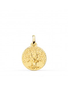 9K MEDALLA ORO AMARILLO ARBOL DE LA VIDA 16 MM 1.80GRS