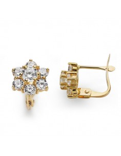 18K PENDIENTES ORO AMARILLO CUAJO CATALAN 10 X 10 MM