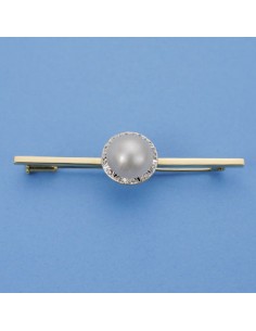 18K ALFILER JAPONESA BICOLOR. 57 X 14 MM.