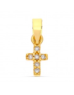 9K COLGANTE ORO AMARILLO DIAMANTES 0.03 CTS 6X4 MM