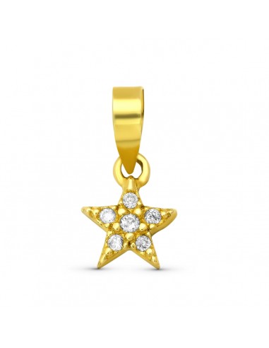 9K COLGANTE ORO AMARILLO ESTRELLA 6 DIAMANTES 0.033 QTES