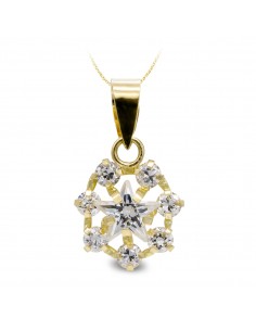 18K COLGANTE ORO AMARILLO ESTRELLA Y CIRCONITA