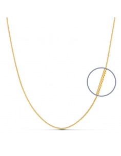 18K CADENA BARBADA 60 CM. 0.8 MM.