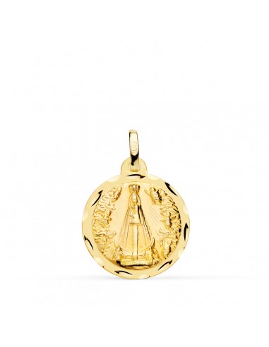 9K MEDALLA ORO AMARILLO VIRGEN NUESTRA SEÑORA DE BEGOÑA TALLADA 18 MM