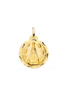 9K MEDALLA ORO AMARILLO VIRGEN NUESTRA SEÑORA DE BEGOÑA TALLADA 20 MM