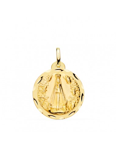 9K MEDALLA ORO AMARILLO VIRGEN NUESTRA SEÑORA DE BEGOÑA TALLADA 20 MM