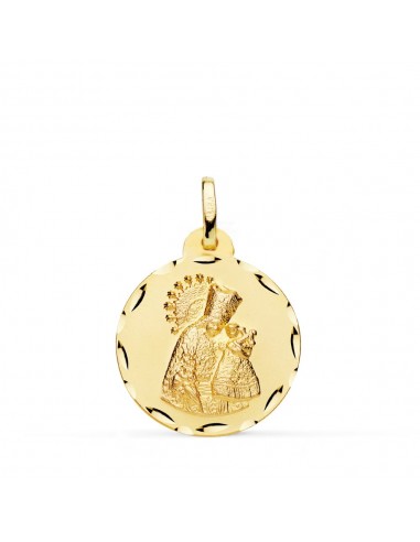 9K MEDALLA VIRGEN DE LOS DESAMPARADOS 20 MM ORO AMARILLO