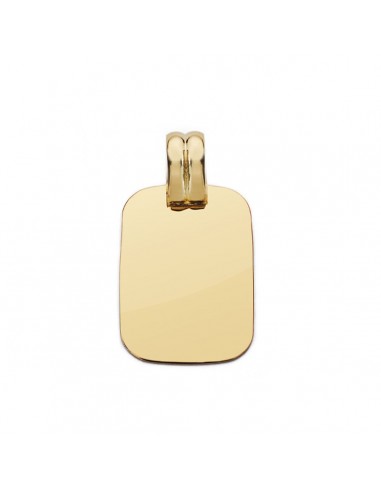 9K PLACA CHAPA ORO AMARILLO LISA EN BRILLO 20X14 MM