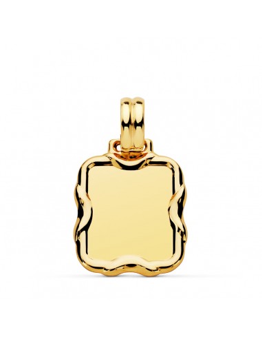 9K PLACA CHAPA ORO AMARILLO RECTANGULAR 23X19 MM