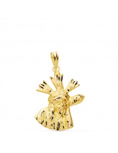 9K CRISTO DEL GRAN PODER SILUETA ORO AMARILLO 24X18 MM