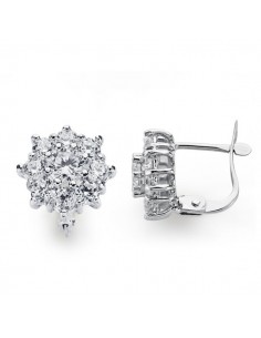 18K PENDIENTES ORO BLANCO CUAJO CATALAN 10 X 10 M