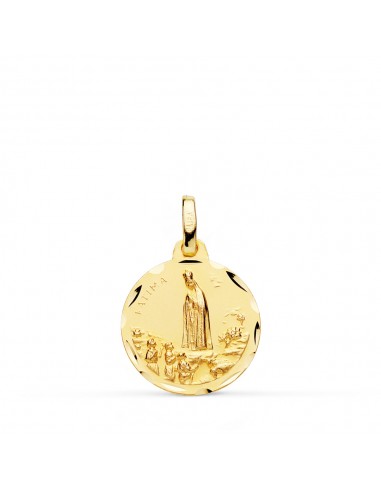 9K MEDALLA ORO AMARILLO VIRGEN DE FATIMA TALLADA 16 MM