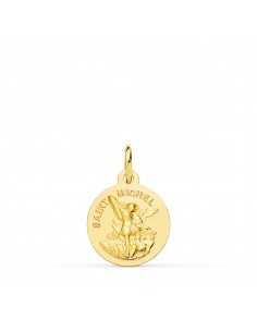 9K MEDALLA ORO AMARILLO SAINT MICHEL 14 MM