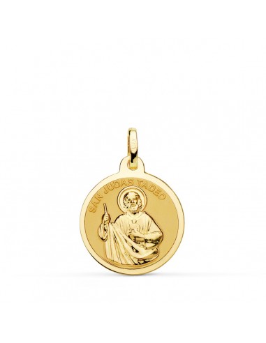 9K MEDALLA ORO AMARILLO SAN JUDAS TADEO EN BRILLO 16 MM