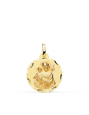 9K MEDALLA ORO AMARILLO SAN JOSE 9K 18 MM