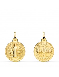 9K ESCAPULARIO ORO AMARILLO ORO AMARILLO SAN BENITO MONJE 16 MM