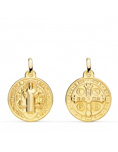 9K ESCAPULARIO ORO AMARILLO ORO AMARILLO SAN BENITO MONJE 18 MM