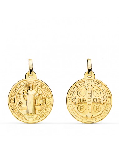 9K ESCAPULARIO ORO AMARILLO ORO AMARILLO SAN BENITO MONJE 18 MM